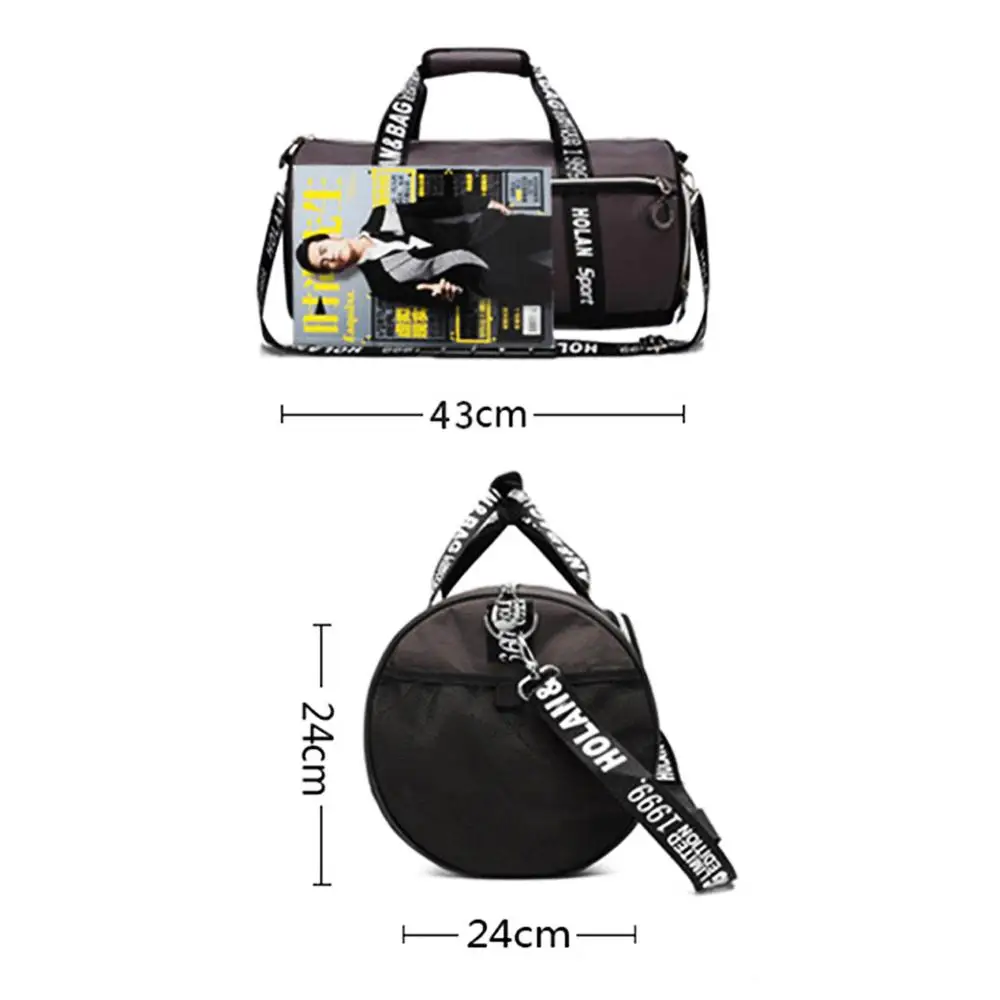 ROEGADYN Outdoor Sports Bags Women Fitness Waterproof Sports Bag Dry Wet Separated Yoga Gym Bag Shoes Compartment Travel Handbag