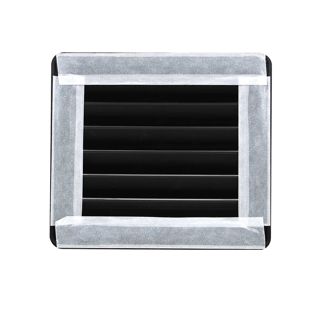 Universal RV Horizontal Hood Vent, Weather Proof Louver, Rain & Waterproof Air Vent 140x126 mm/ 5.5x5 inch (Black)