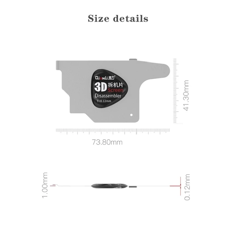 QIANLI 3D Screen Disassembler 0.12mm LCD Screen Metal Removal Tool Disassembly Blade mobile phone repairing machine