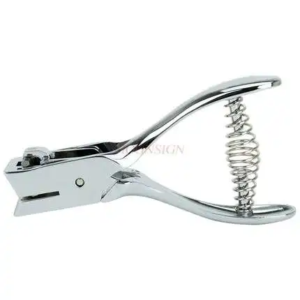 Handheld Enkele Perforator Pvc Id-kaart Puncher Rvs Ovale Perforeren Tangen