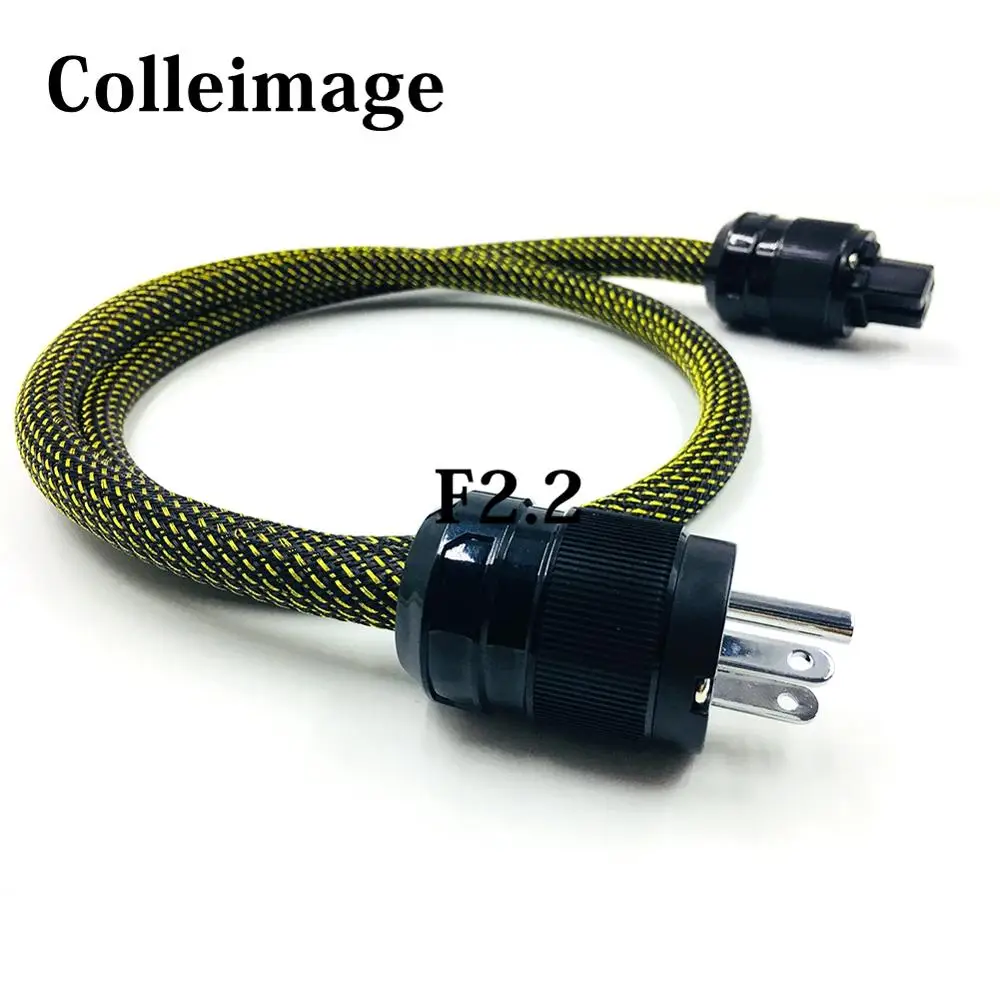 

Colleimage Furukawa 314ag OFC copper silver plated HIFI power cable, US version connector plug Audio Extension Cord