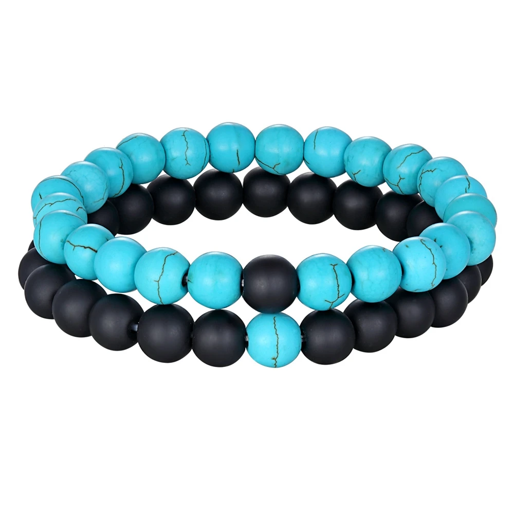 Various Combination Styles Beaded Bracelets for Couples, DIY Gift Box
