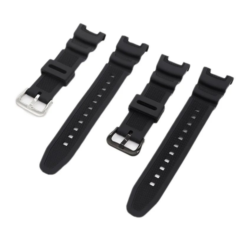 Black Men Women Silicone Strap Watchband Suitable For Casio SGW-100 SGW100 21MM Rubber Sport Waterproof Replacement Watch Band