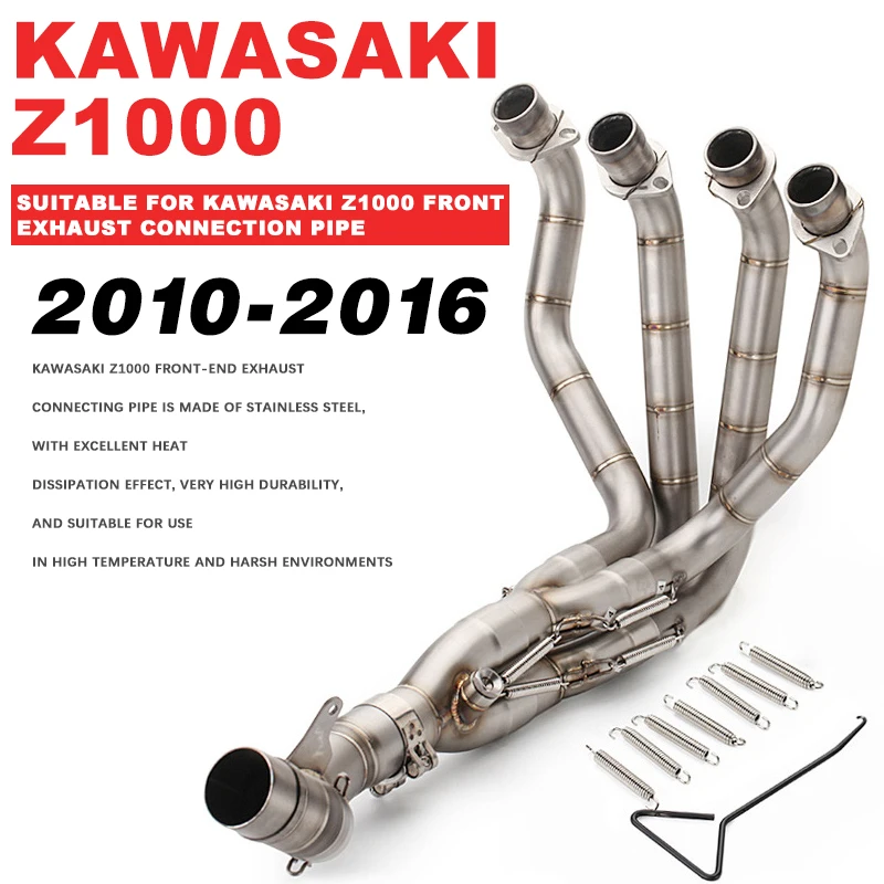 

z1000 Front Link Pipe Full System For Kawasaki Z1000 2010-2016 Motorcycle Modified Stainless Steel Exhaust Muffler Tube Slip-On