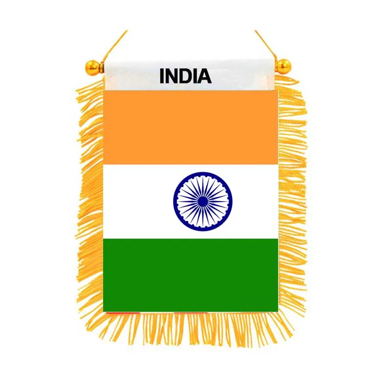 

INDIA National Flag High Quality Double Sided Lightproof Banner Mini Home Decor Hanging Flag