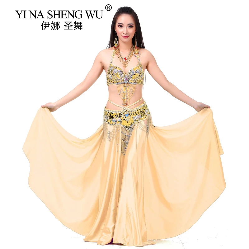 

Belly Dance Costume Indian Dance 2/3pcs Bra&Belt&Skirt Sexy Dancing Women Dance Clothes Set Bellydance Wear Performance Clothing