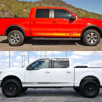 件裝,適用於福特 F150 F-150 時尚車門側裙貼紙,乙烯基車身貼花,賽車條紋汽車外觀裝飾配件 8 最佳銷售 賽車條紋 - №5