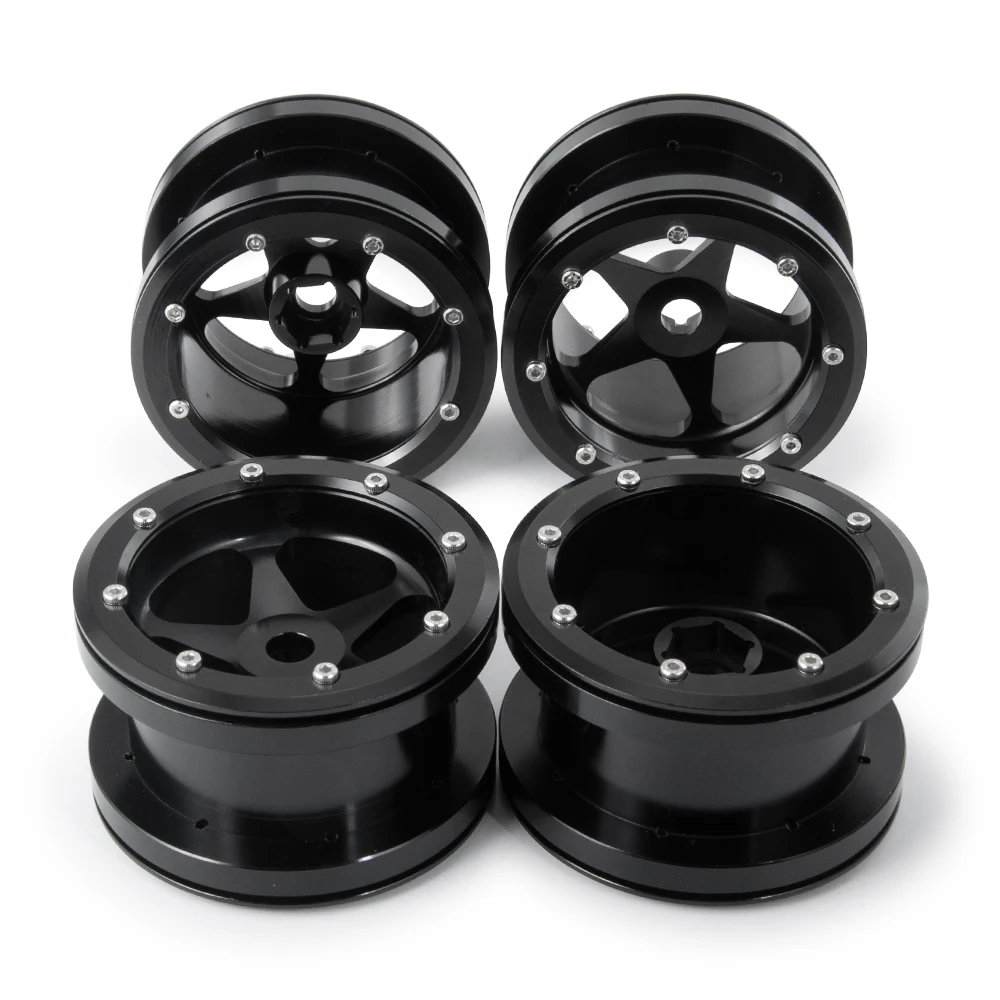 YEAHRUN 2/4 sztuk RC Model samochodu 2.2 cala metalowe felgi Beadlock do Axial Wraith 90018 1/10 zdalnie sterowane samochody gąsienicowe