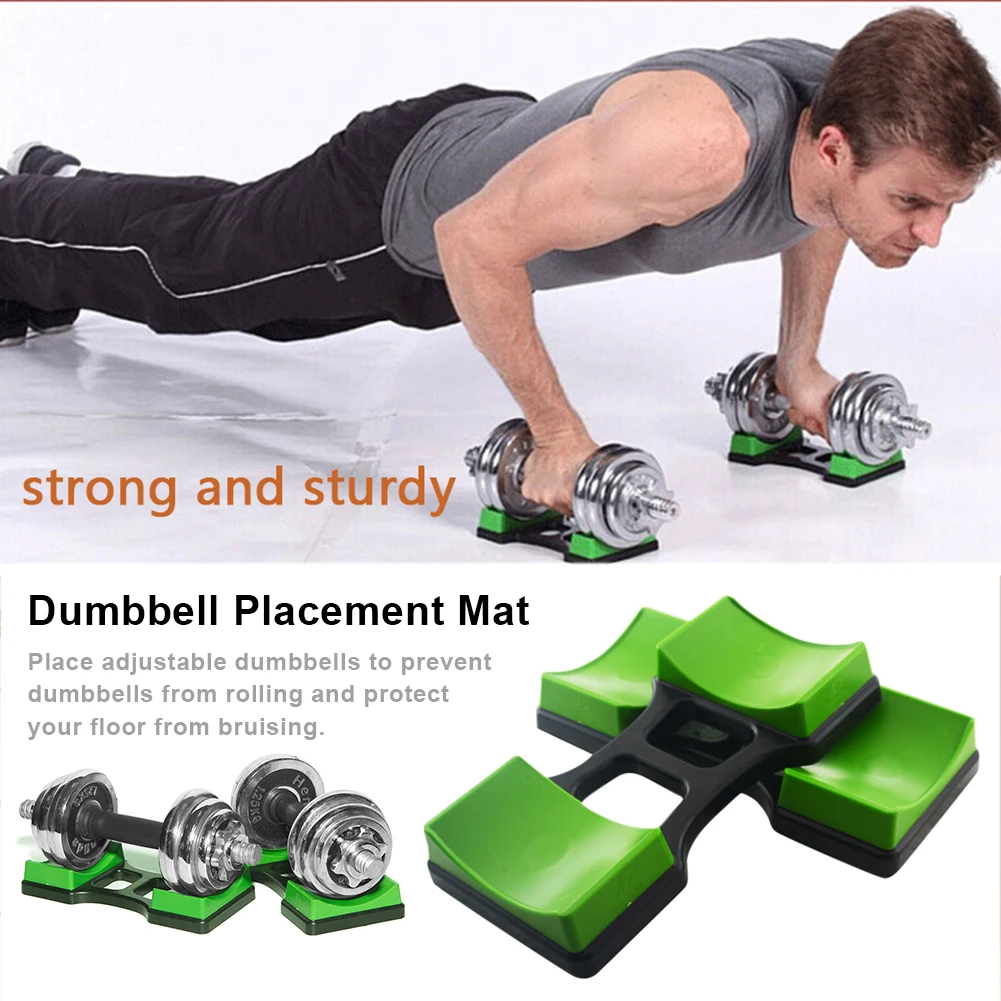 1Pair Dumbbell Bracket Rack Placement Frame Stand Floor Protection Fitness Training Device For Home Dumbbell Holder