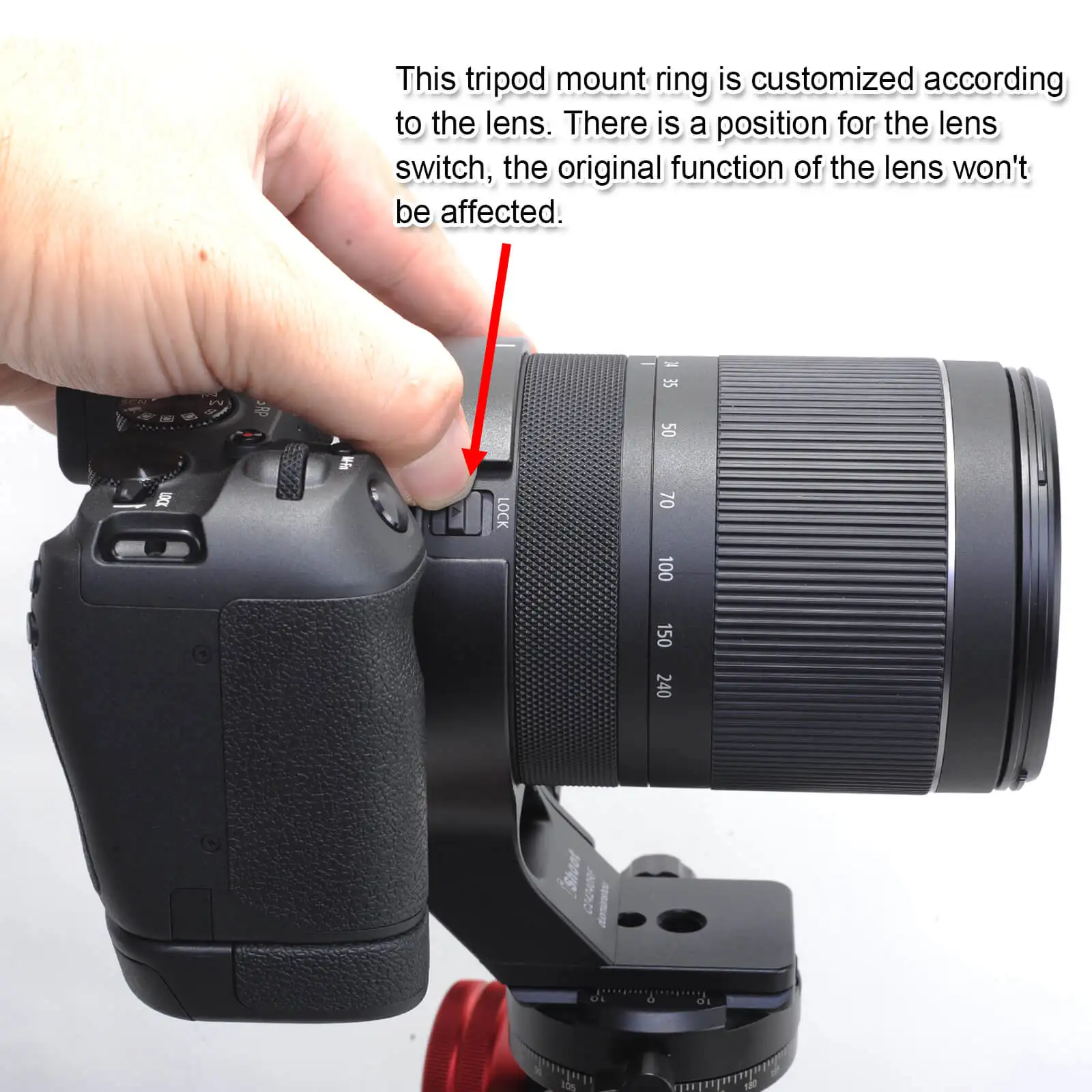 iShoot Lens Collar Tripod Mount Ring 79mm for Canon RF 24-240mm f/4-6.3 IS USM Lens, with Arca-Swiss Quick Release Plate