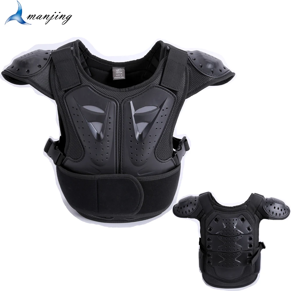 Kids Motocross waistcoat Motorcycle Chest Back shoulder Armor Child Protective gear Racing Drop resistant Body armour