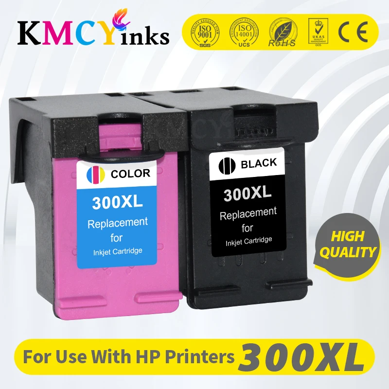 KMCYinks Compatible 300XL Ink Cartridge Replacement for HP 300 for HP300 Deskjet D1660 D2560 D5560 F2420 F2480 F4210 Printers