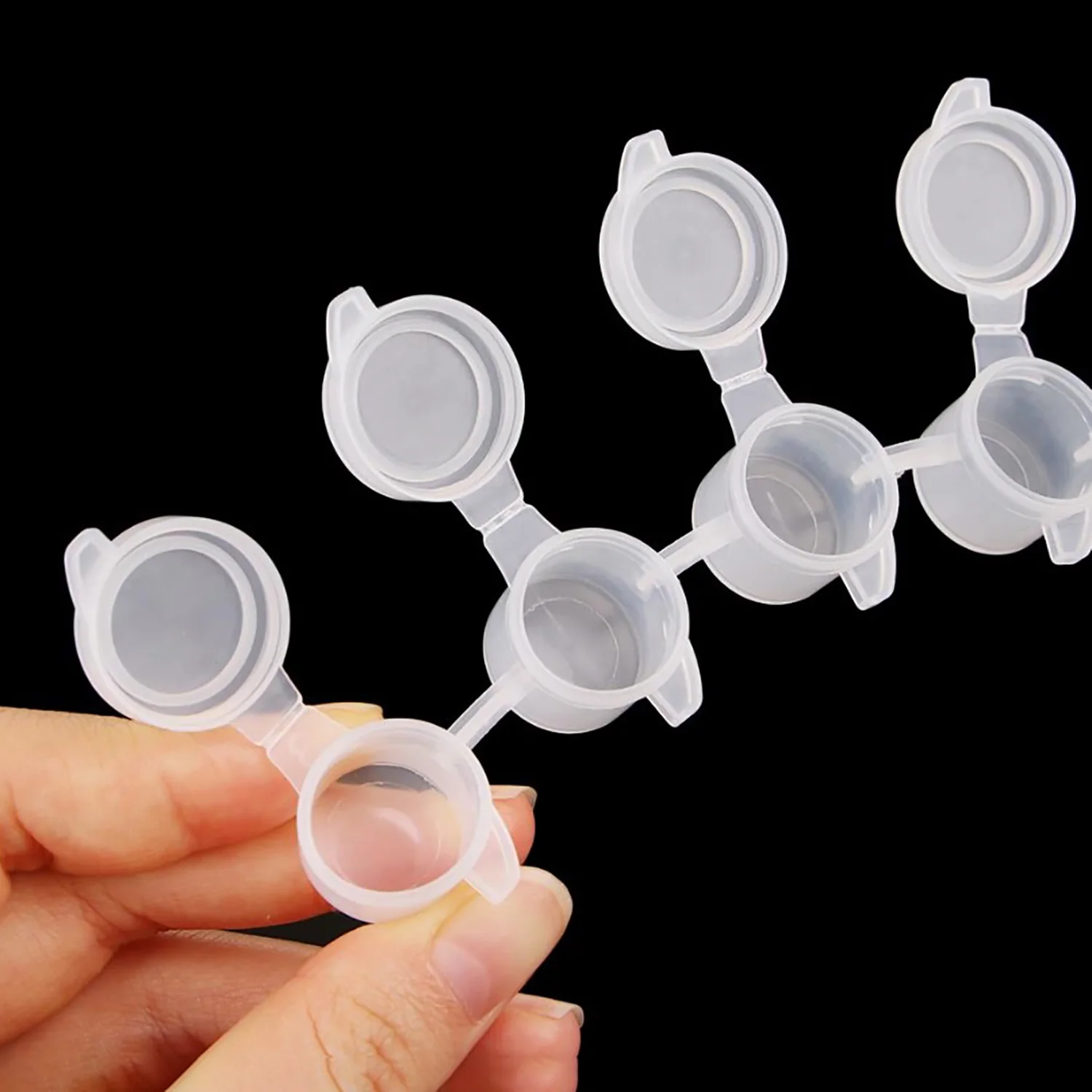 10 pz 6 tazze/strisce 3ml Mini scatola di vernice vuota strisce Pod arti e mestieri acquerello disegnare pigmenti contenitori di stoccaggio tavolozza di plastica