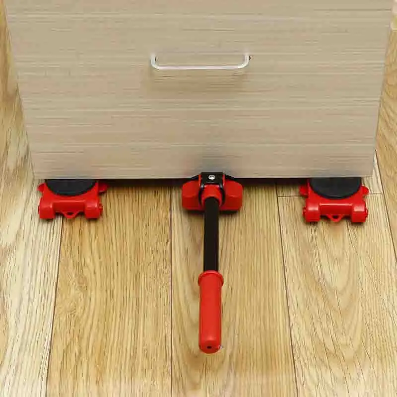 Heavy Duty Furniture Lifter Transport Tool Furniture Mover set 4 Move Roller 1 Wheel Bar for Lifting Moving Furniture Helper