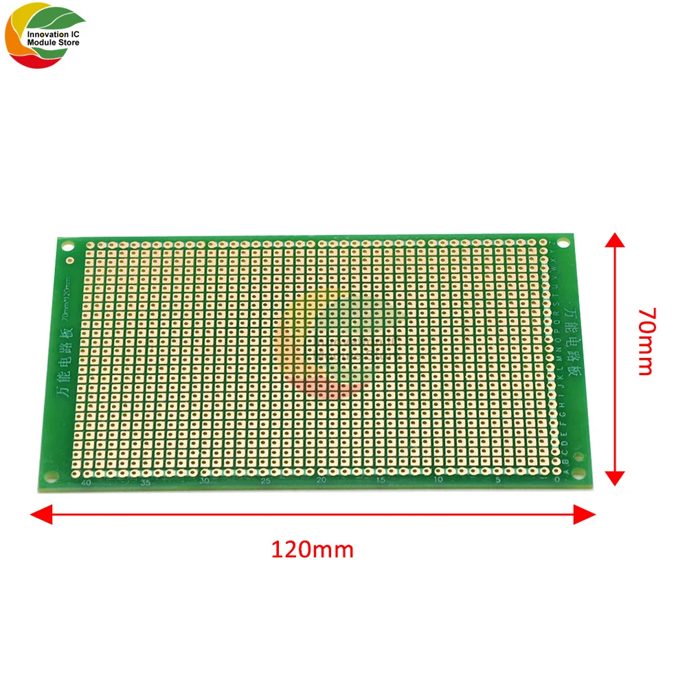 Ziqqucu 1 Piece 7X12CM Single Sided Green Oil Copper Plated Universal Breadboard DIY Soldering PCB Board for Arduino Textolit