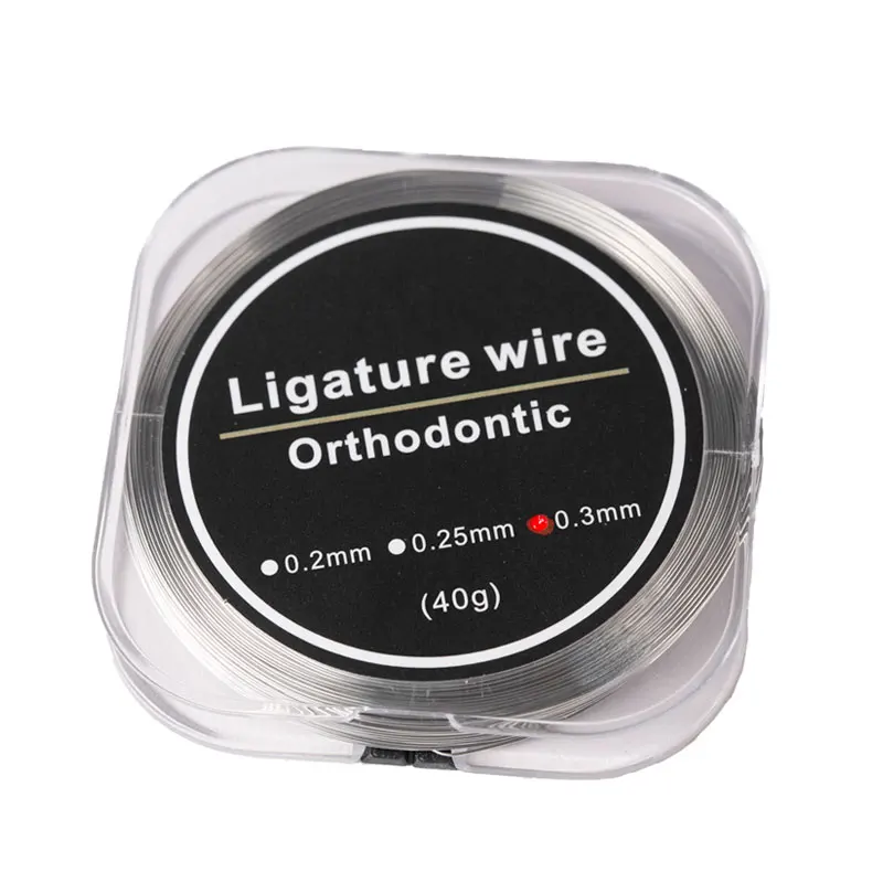 Dentst 1Roll/40g 0.20,0.25,0.30mm Dental Ligature Wires Stainless Steel Orthodontic Line Material Wire