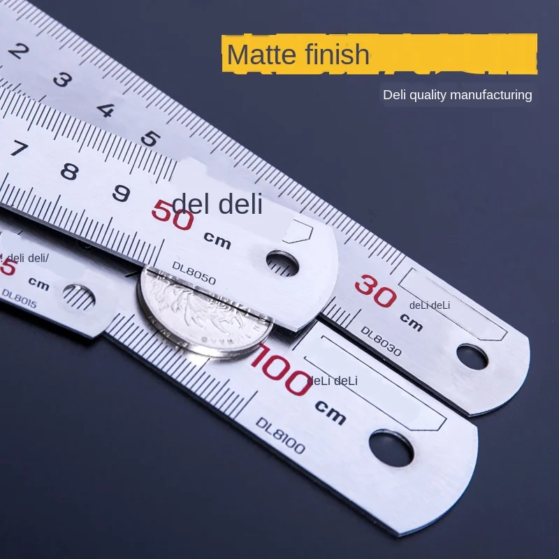 Steel Ruler Straight Ruler 15cm/30cm/50cm Stainless Steel Measuring Tool Steel Ruler Woodworking Drawing Drawing Tool