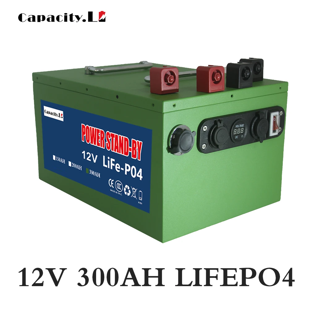 12V100AH200AH300AH LiFePO4 lithium battery pack for outdoor camping RV Ship machine battery solar lighting