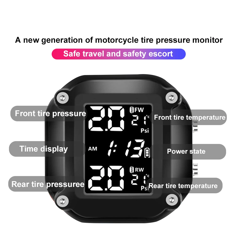 Motocykl TPMS 2 czujniki Tester opon System monitorowania ciśnienia w oponach Test narzędzia diagnostyczne roweru akcesoria motocyklowe elektryka