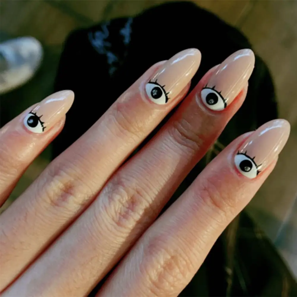 Pegamento trasero de mal de ojo, pegatinas autoadhesivas para decoración de uñas de ojos azules, accesorios de manicura, decoraciones artísticas para uñas DIY, calcomanías para uñas de ojos 3D