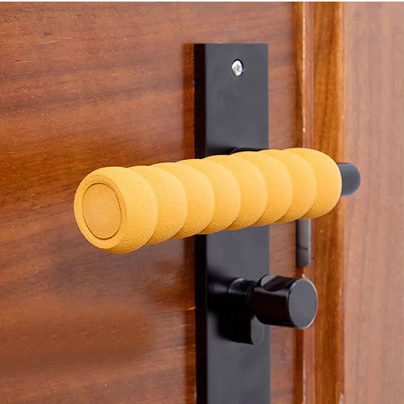 5 Colors Soft Spiral Pattern Armrest Protective Cover Bedroom Thickened Door Handle Protection Covers Room Door Pull Gloves