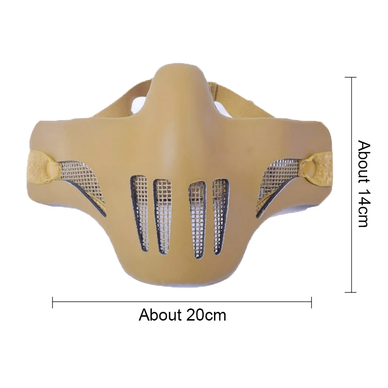 Airsoft fantasma metal malha de aço meia máscara facial cs tiro máscara caça militar do exército tático paintball proteção máscaras