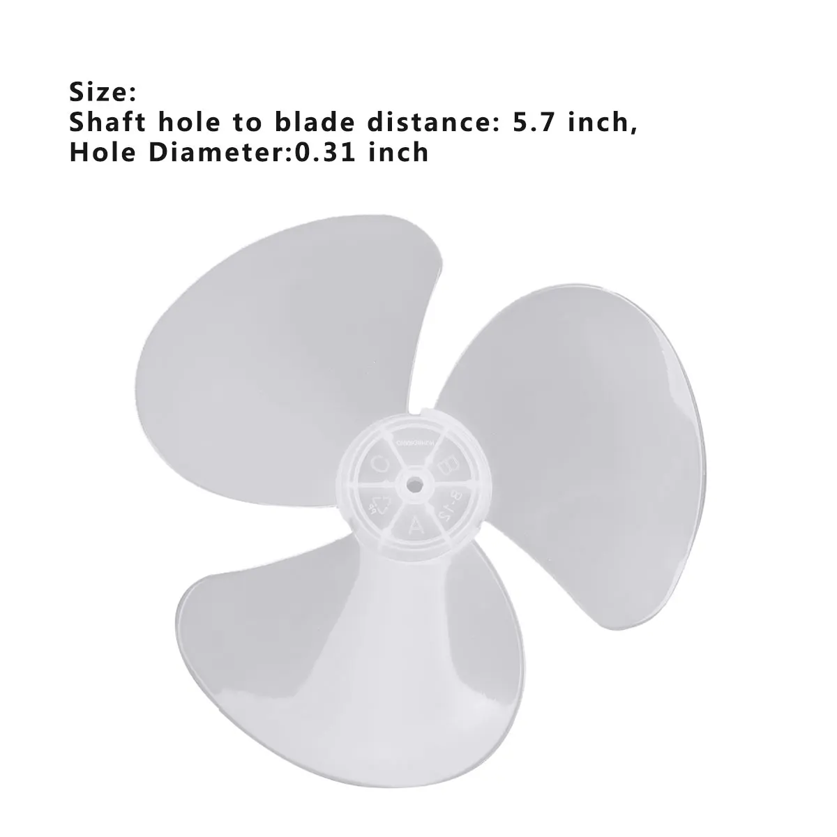 12 Inch Household Plastic Fan Blade 3 Leaves for Standing Pedestal Fan Table Fanner General Replacement Accessories