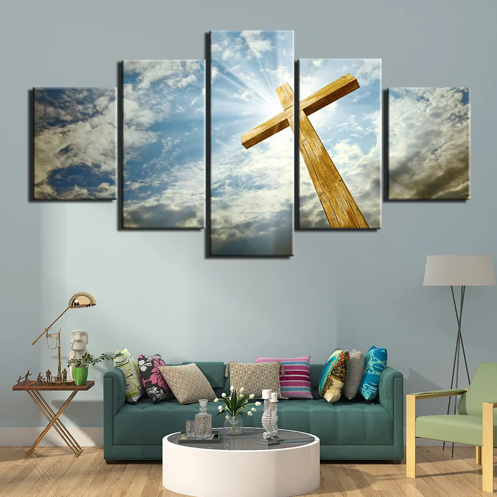 

Wall Art Canvas Painting Modern 5Piece HD Prints Posters Artwork Christianity Pictures For Living Room Home Decoration Frames