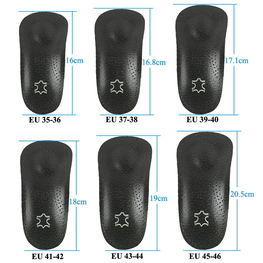 หนัง Orthopedic Insoles กายอุปกรณ์เท้าแบนสุขภาพ Sole ส้นเท้า Cushions ใส่รองเท้า Arch สนับสนุน Pad สำหรับ Fasciitis Plantar