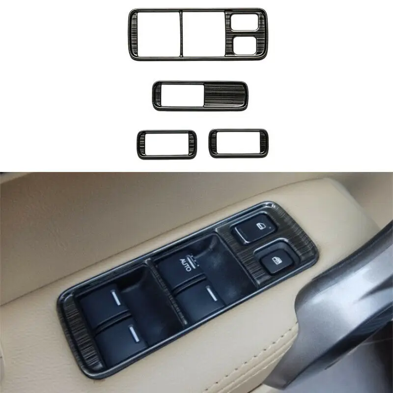 

Для Honda CRV CR-V 2007-2011 черная титановая панель Подъема Окна, крышка переключателя, модификация автомобиля, автозапчасти