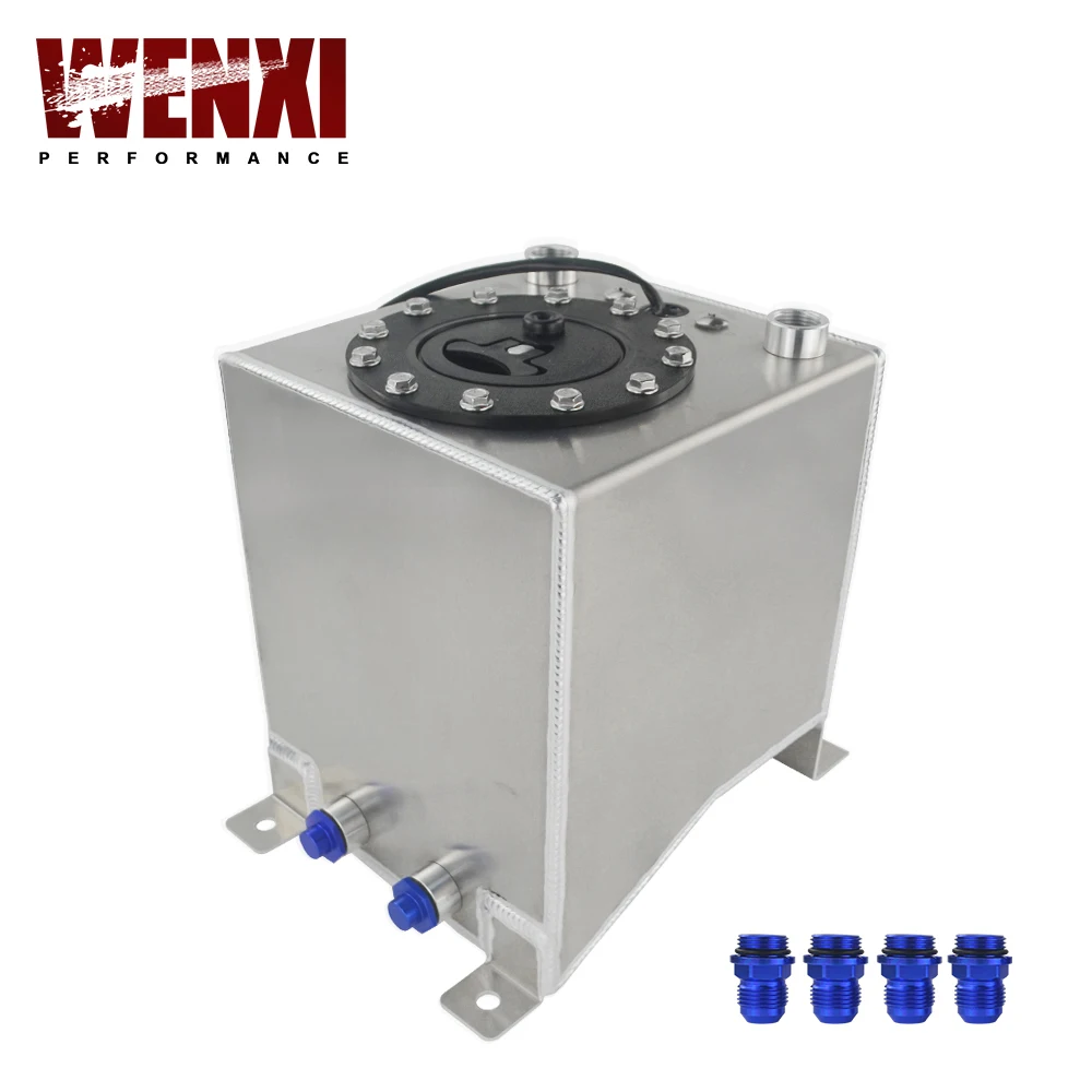 10L Aluminium Fuel Surge Tank Mirror Polish Fuel Cell With Foam Inside/Sensor WX-TK38