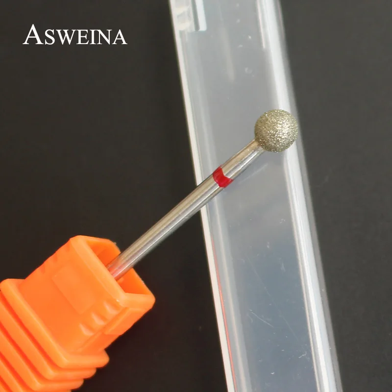 ASWEINA – foret à ongles électrique 5.0mm, boule de diamant, fraise rotative, cuticule propre, accessoire de manucure, outils de beauté des ongles