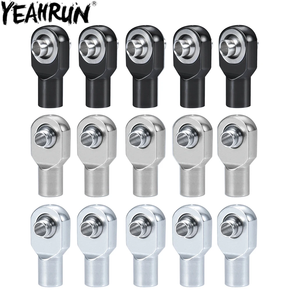 YEAHRUN 10PCS Aluminum Rod Ends Link Tie Ball Joint M3 Ball Head for 1/10 Telluride & Stampede & Slash & Rustler Parts