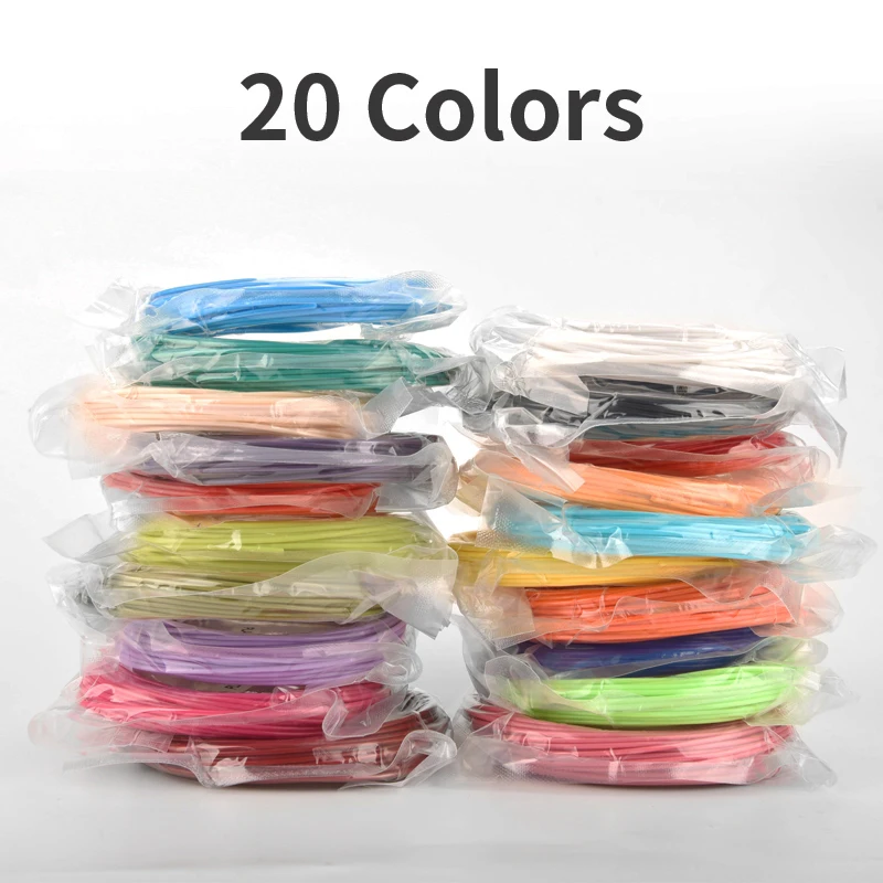 PLA ABS Filament Rods Refills For 3D Pen 3D Printing Pen Material 9M/50M/100M/200M 1.75mm Filament No Smell for 3D Pencil