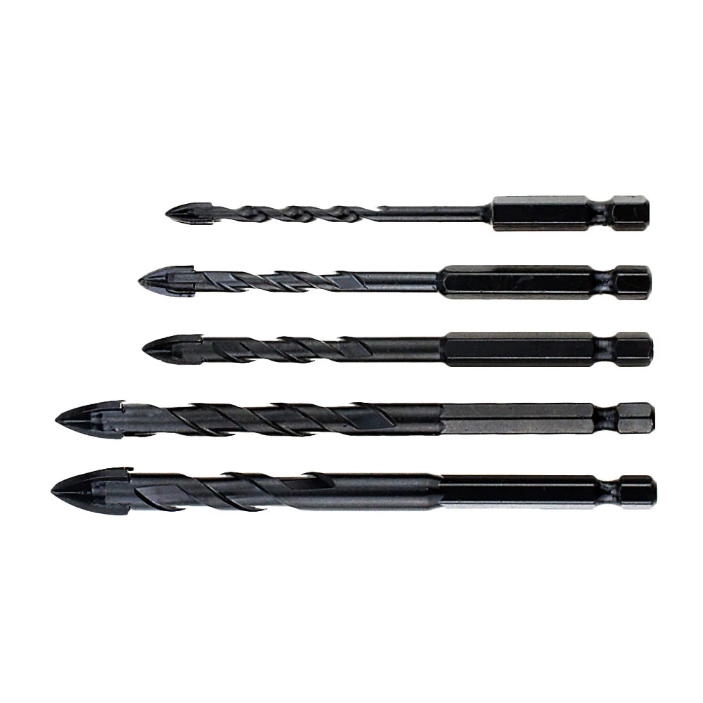 1PC Hexagonal Handle Cross Alloy Ceramic Four-Blade Drill Bit Drill for Vitrified Brick Ceramic Tile Glass Alloy Drill Bit Tool