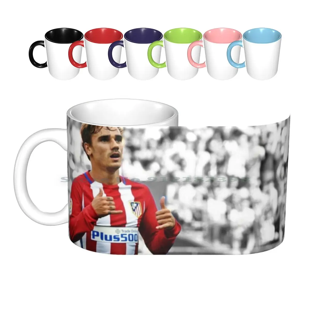 Antoine Griezmann Ceramic Mugs Coffee Cups Milk Tea Mug Antoine Griezmann Atleti France Spain Madrid Football Creative Trending