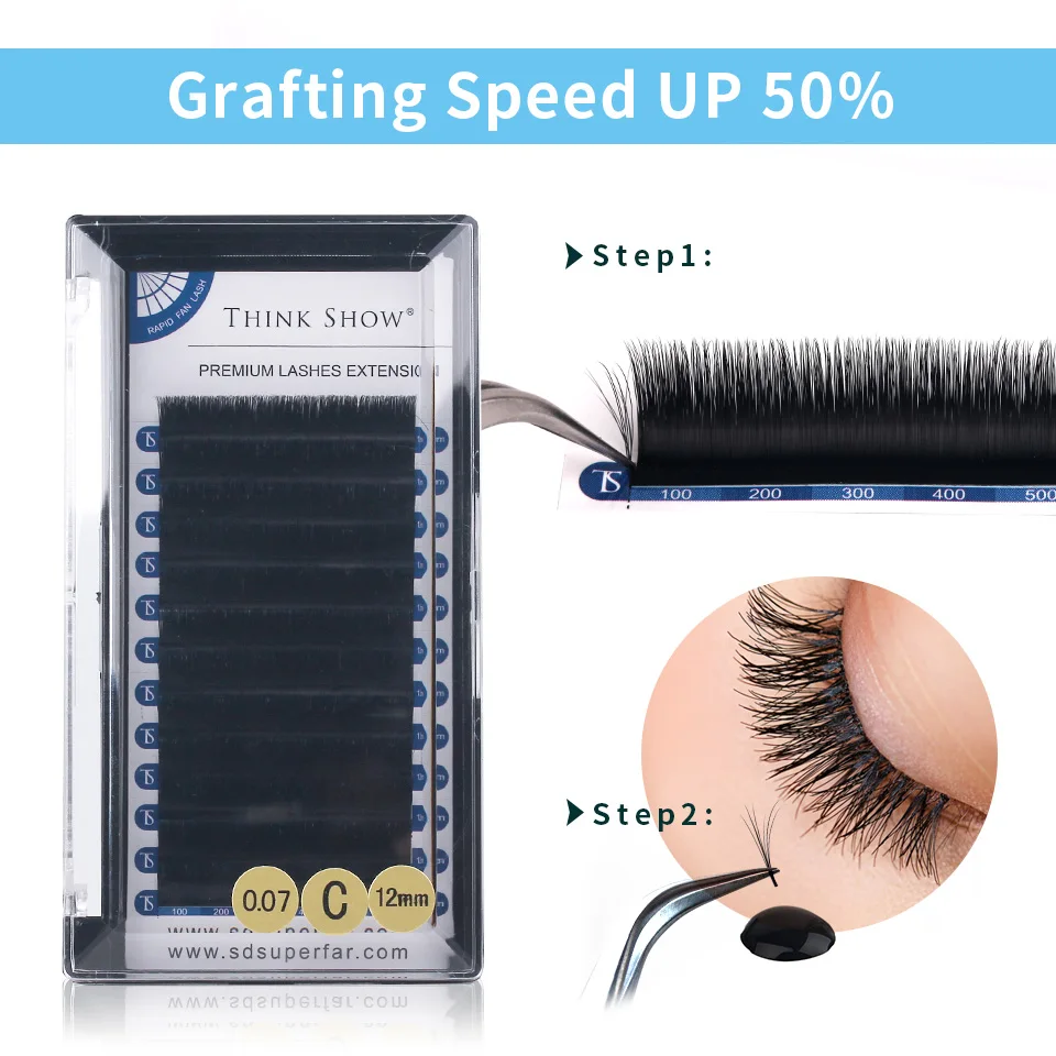 ขนตาปลอม NEWCOME รุ่น Easy Fan Volume แบบดอกไม้ ขนตาปลอมมิงค์ธรรมชาติ นุ่ม 1S ขนตาแบบดอกบาน ขนตาปลอมแบบดอกคามิลเลีย สำหรับต่อขนตา