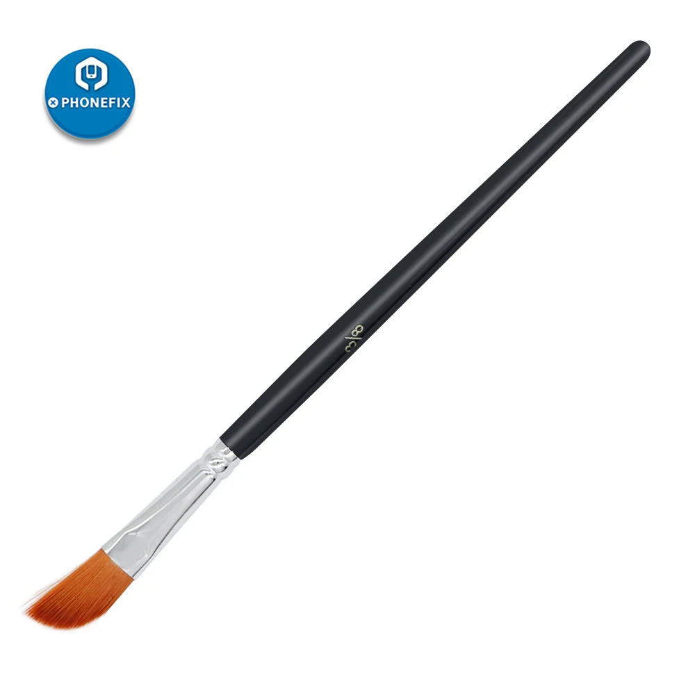 PHONEFIX PCB Rework 45 Degree Bevel Nylon Brush 20cm For Electronics Mobile Phone PCB BGA Repair Soldering Soft Cleaning Brush