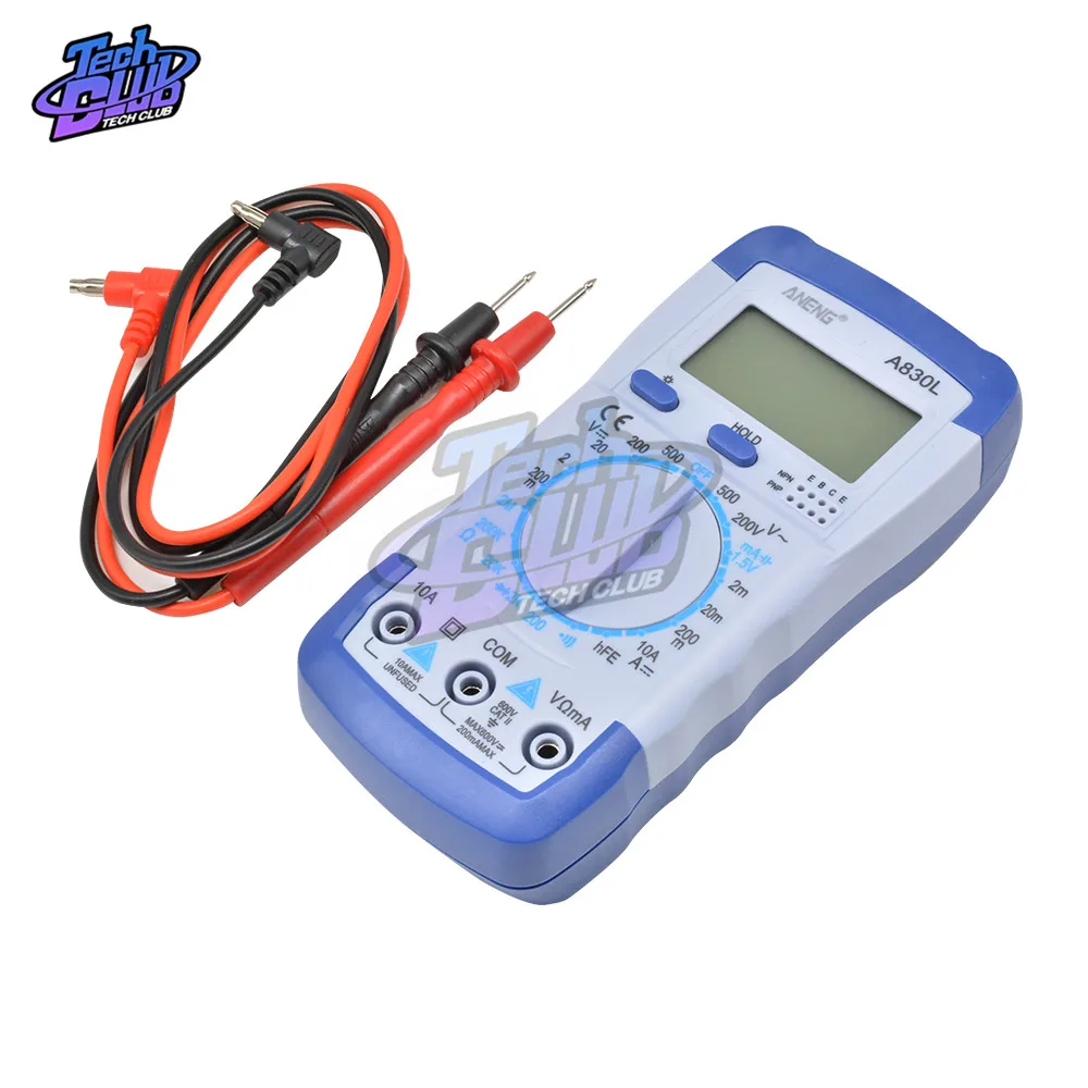 1Set A830L LCD Digital Multimeter AC DC  Voltmet Ammeter Diode Freguency Multitester Current Tester Luminous Display with Buzze