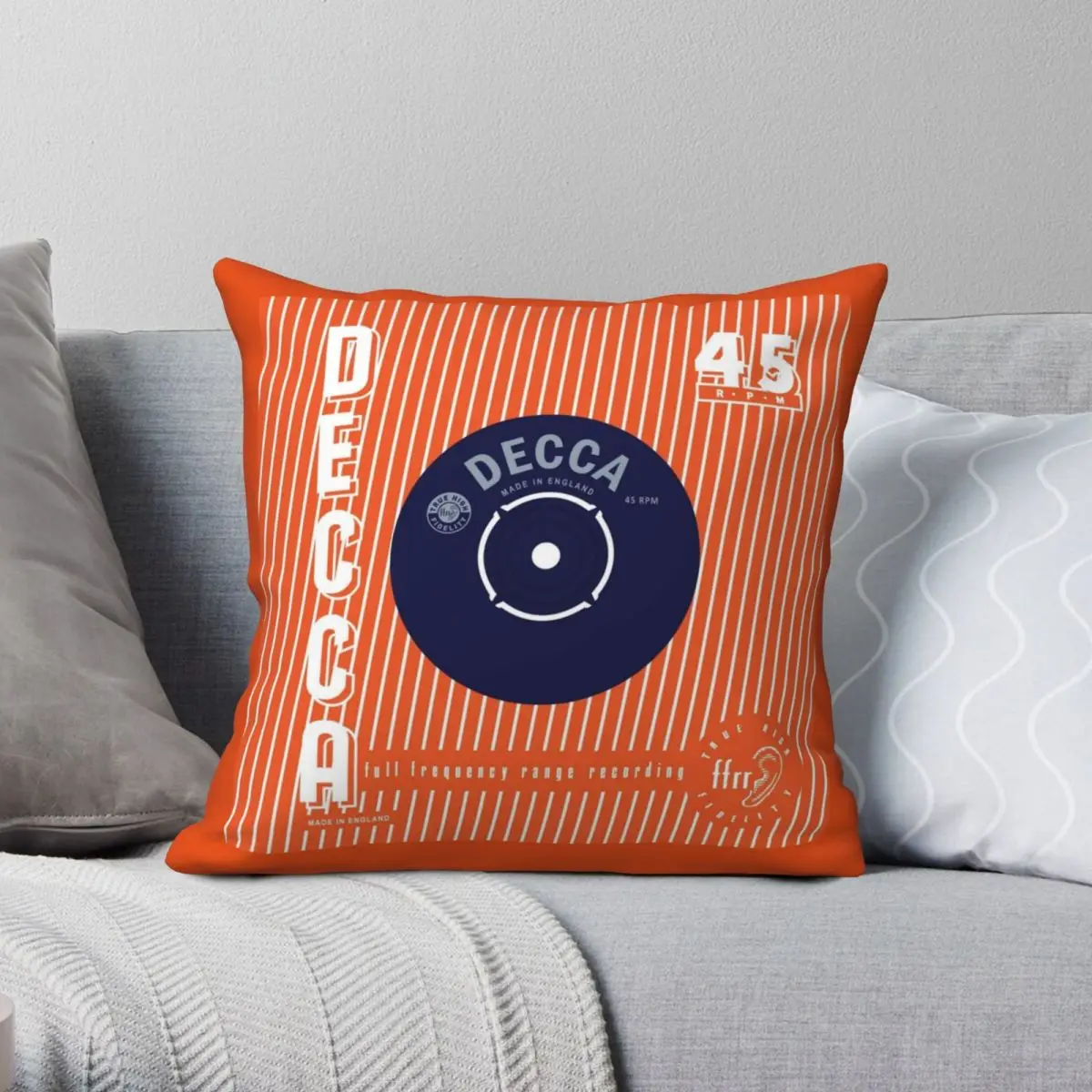 

Decca Vintage Record Sleeve Vector Pillowcase Polyester Linen Velvet Printed Decor Throw Pillow Case Sofa Seater Cushion Cover