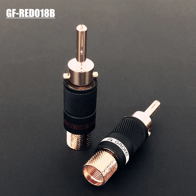 Hi-End Gaofei copper rhodium plated GF-RHOO21B GF-RED018B hifi audio AMP CD DVD player Speaker cable bananan plug connectors