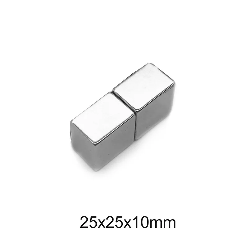 1~10PCS 25x25x10 Quadrate Powerful Magnets 25mmX25mm Permanent Magnet 25x25x10mm block Strong Neodymium Magnetic 25*25*10