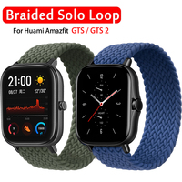 Braided Solo Loop Nylon Strap For Xiaomi Amazfit GTS 2 Mini/GTS 2E Smart Watch Band Women Bracelets For Amazfit Neo/Bip S U Lite