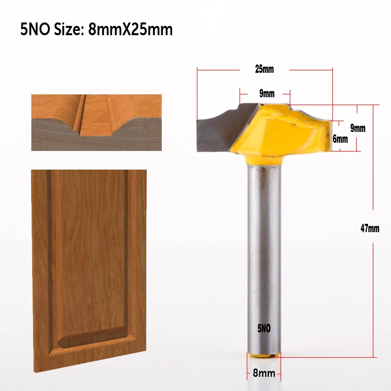 CHWJW 1pc 8mm Shank Faux Panel Cabinet Door Woodworking Door Frame Engraving Profiled Engraving Knife Imported Milling Cutter