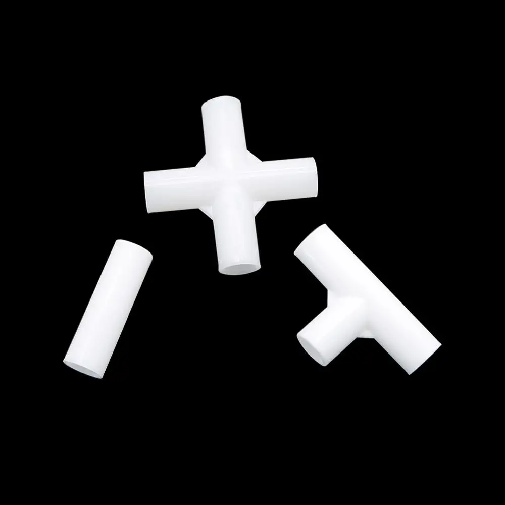 30 conectores de PVC ID 12 mm 60 ° 90 ° 120 ° 135 ° Conectores en T Adaptador de conexión de tubería cruzada de codo recto Conectores de tubería de jardín