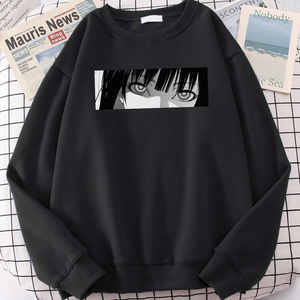 Kakegurui Japan Style Anime Girl Eyes Men Sweatshirt Hoodies 2021 Autumn Winter Hip Hop Casual Loose Hip Hop Fashoin Pullover