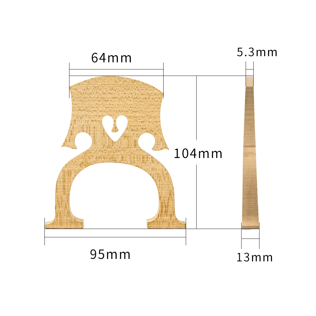 NAOMI 10pcs/1set Select Natural Dry Maple Wood Bridge 4/4 Cello Bridge Brazil Style Nice Accessory Easy To Use