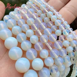 Hoge Kwaliteit Opaal Steen Kralen Opalite Ronde 4/6/8/10/12Mm 15 Inch Fit Diy Make Up Bedels Kralen Sieraden Maken Accessoires