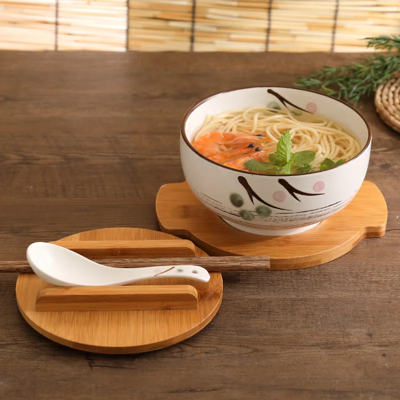 Japanese Ramen Bowl Ceramic Single Noodle Bowl Household Salad Bowl large Bowl Creative Special Restaurant Tableware