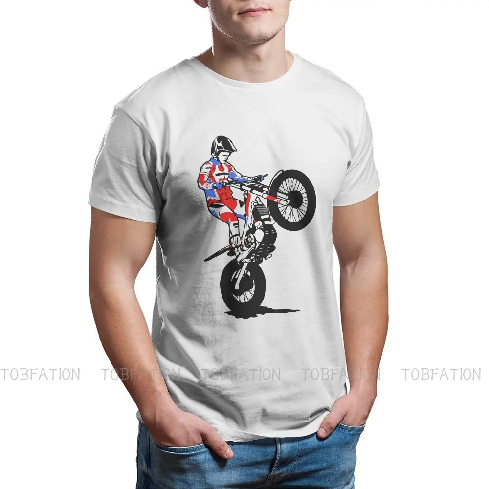 Moto Gp Trial Motorcycle Tshirt Vintage Grunge Men\'s Clothes Tops Big Size Cotton Crewneck T Shirt